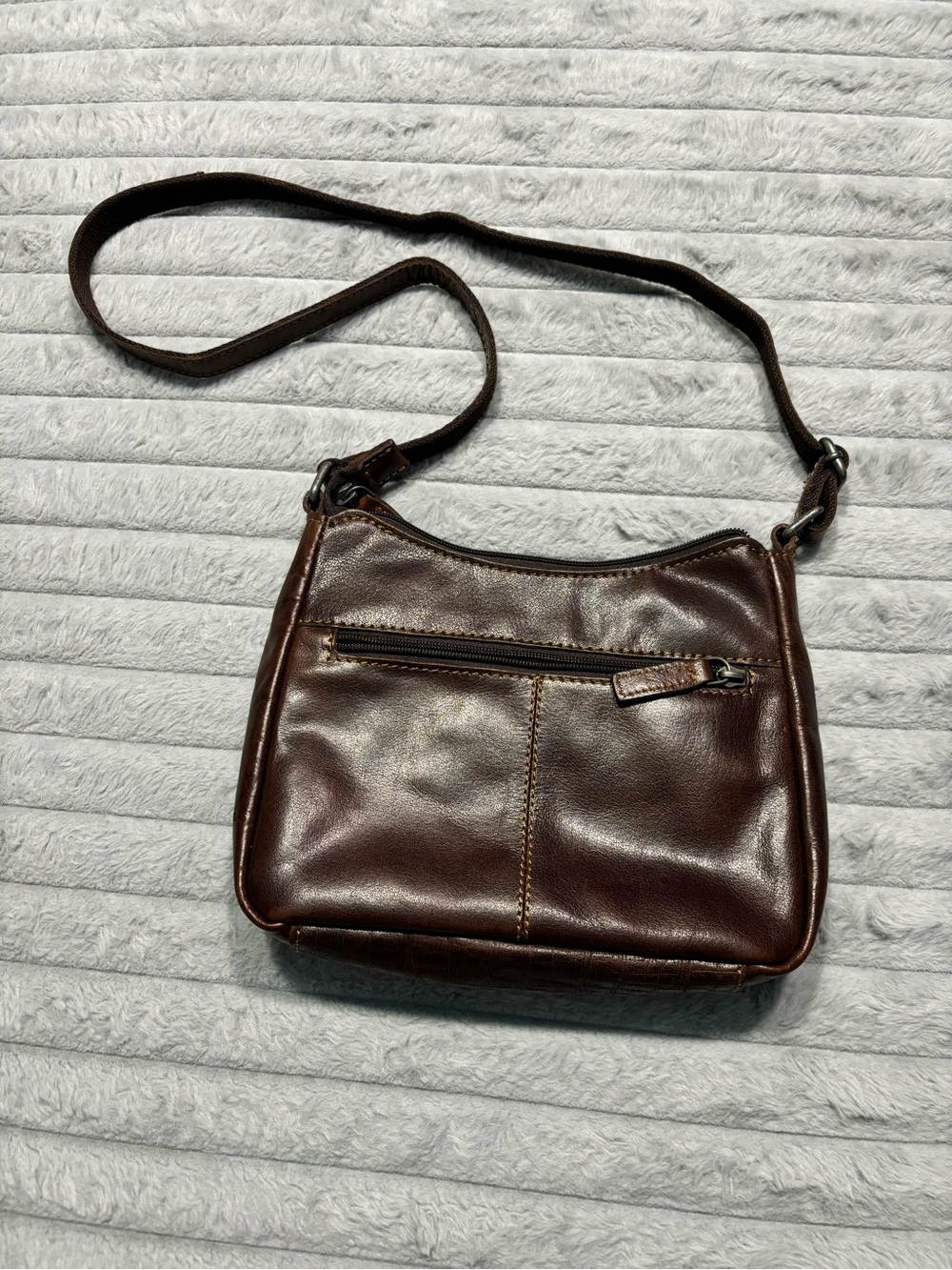Jack Georges Voyager Collection Slim Shoulder Bag Brown Purse